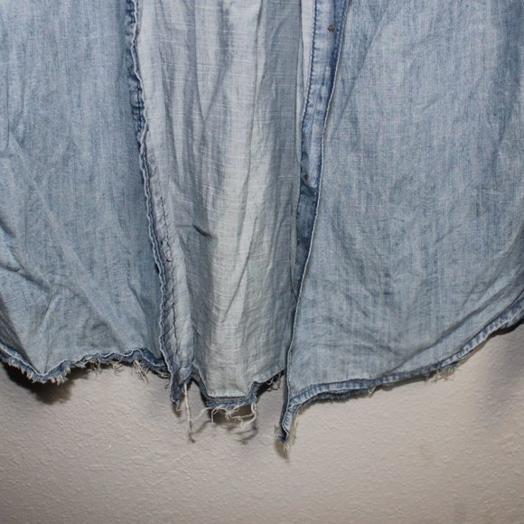 Arizona Jean Co. XL Button up Shirt Blue Denim Woman's - Picture 4 of 9